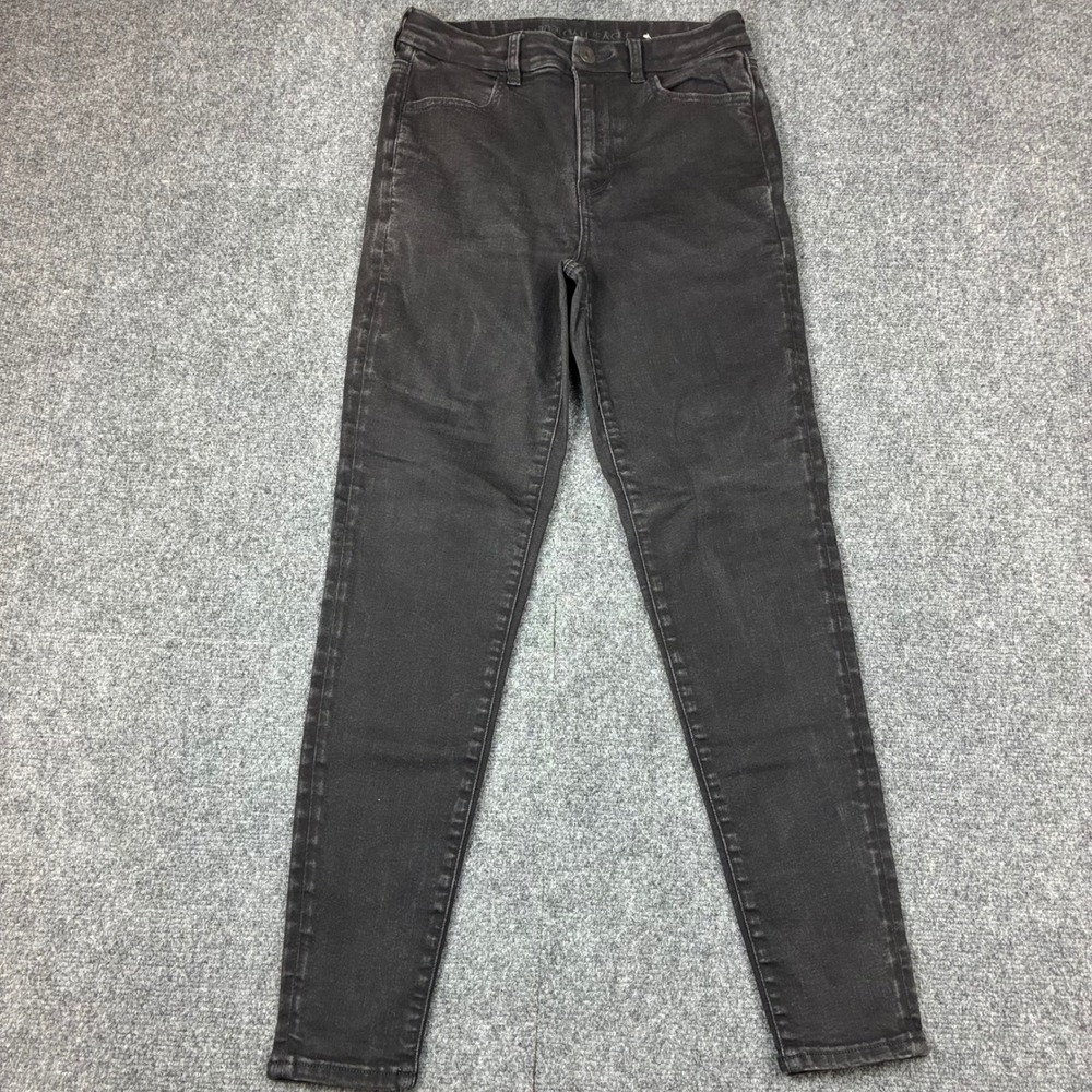 American Eagle Curvy Hi-Rise Jegging Jeans Black Ne(x)t Level Stretch Size 8 Reg